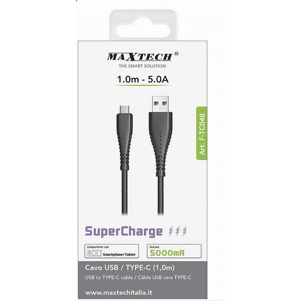 Trade Shop - Cavo Usb A Type-c 1mt 5000ma Supercharge Ricarica Dati Smartphone Tablet F-tc048 -