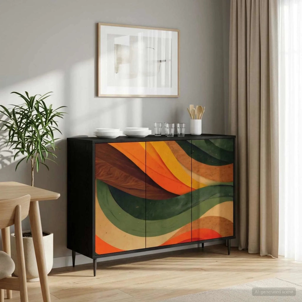 Credenza BONN Rovere Nero 102 x 33 x 76 cm Legno ingegnerizzato 8006981