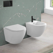 Sanitari sospesi scarico a vortice e copriwc soft-close Tao