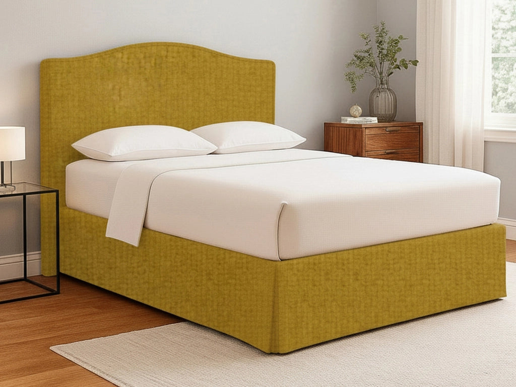 Blyth, Letto Piazza e Mezza Sfoderabile Made in Italy, Giallo Ocra