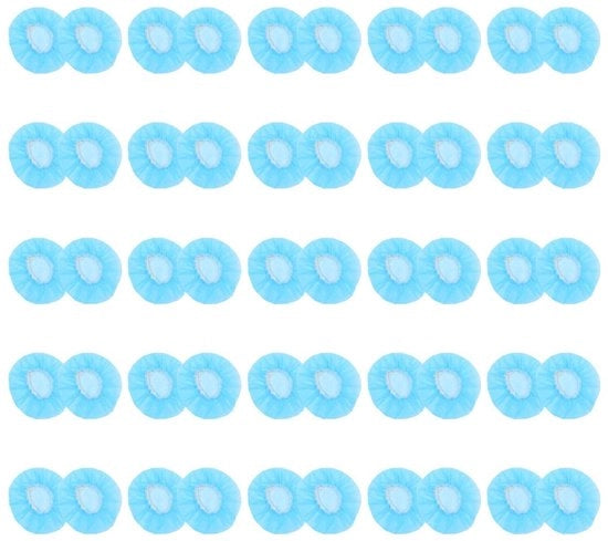 Coprisudatori estensibili per cuffie - 50 pezzi - Copricuffia - Tessuto non tessuto - Per cuffie on-ear