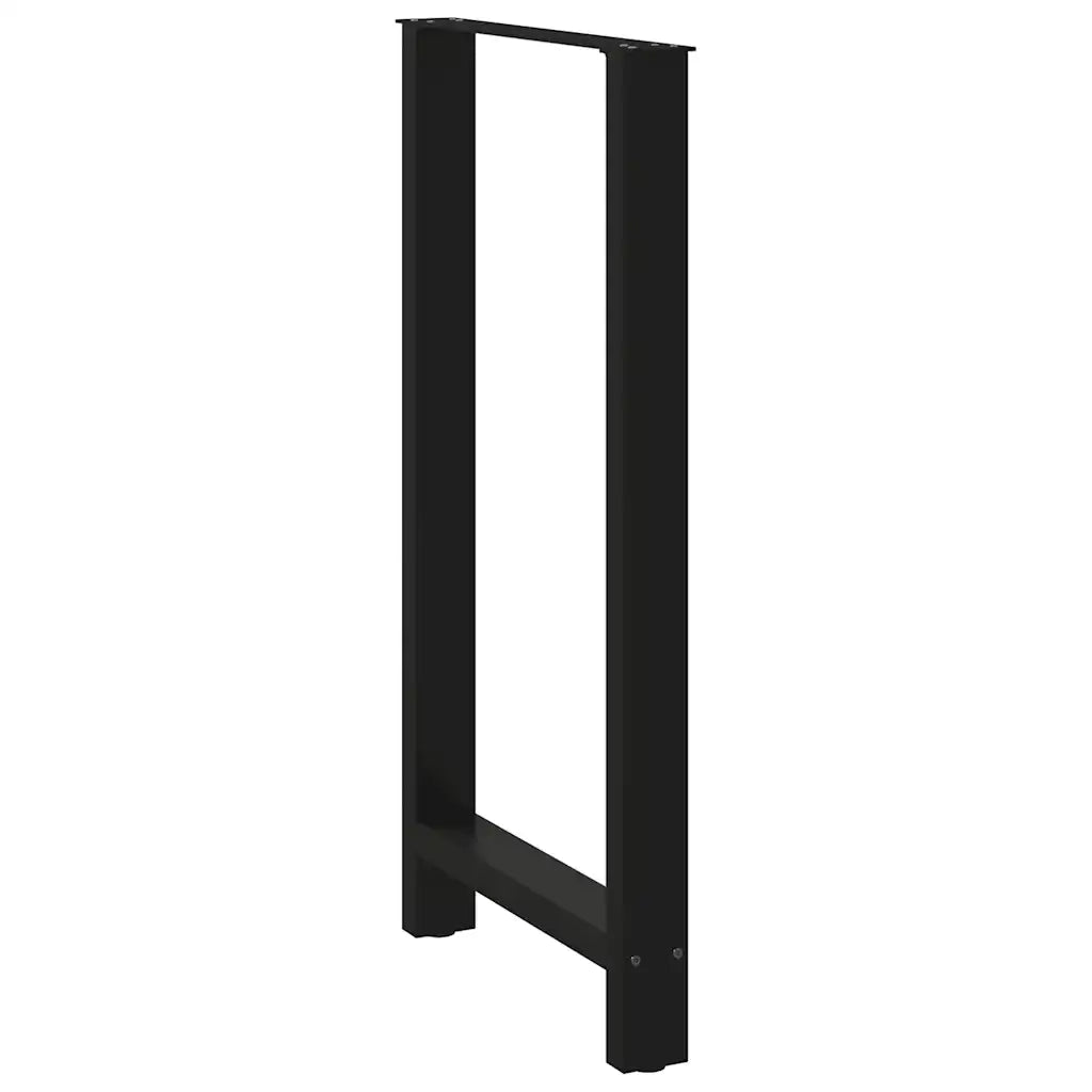 Gambe per tavolo da bar nere 2 pz 60x(110-111) cm in acciaio 4013356