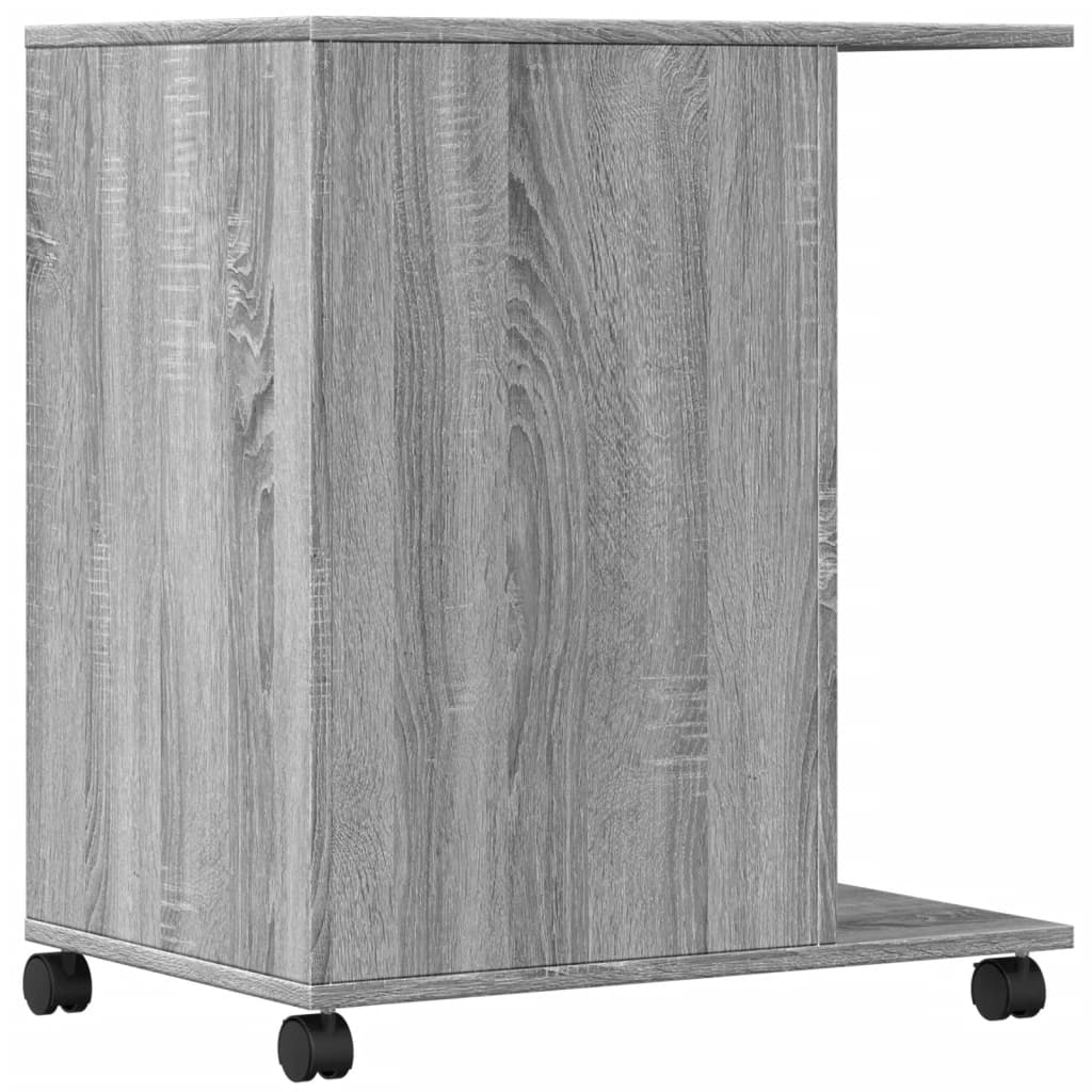 Supporto per stampante scrivania/mobile per ufficio con ruote rovere Sonoma 60 x 40 x 68,5 cm grigio 02_0044771