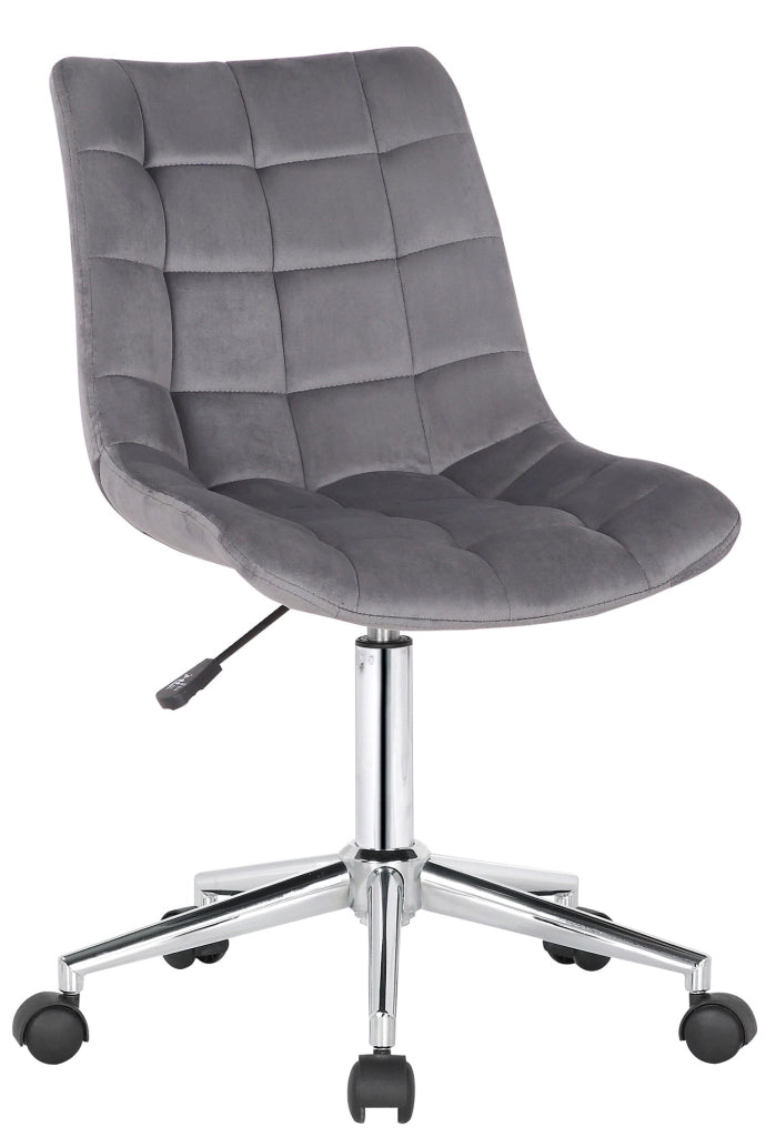 Sedia da ufficio Medford in velluto grigio