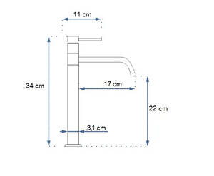 Rubinetto Da Bagno Rea Lugano Slim Chrome High