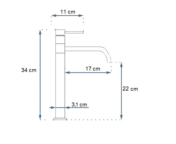 Rubinetto Da Bagno Rea Lugano Slim Chrome High