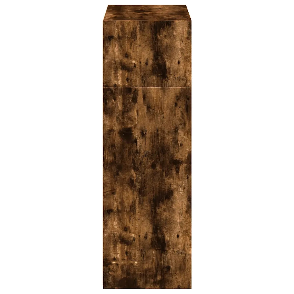 Credenza | Madia | Buffet da pranzo | Armadio da pranzo Rovere Fumo 70x41x124 cm in Legno Multistrato
