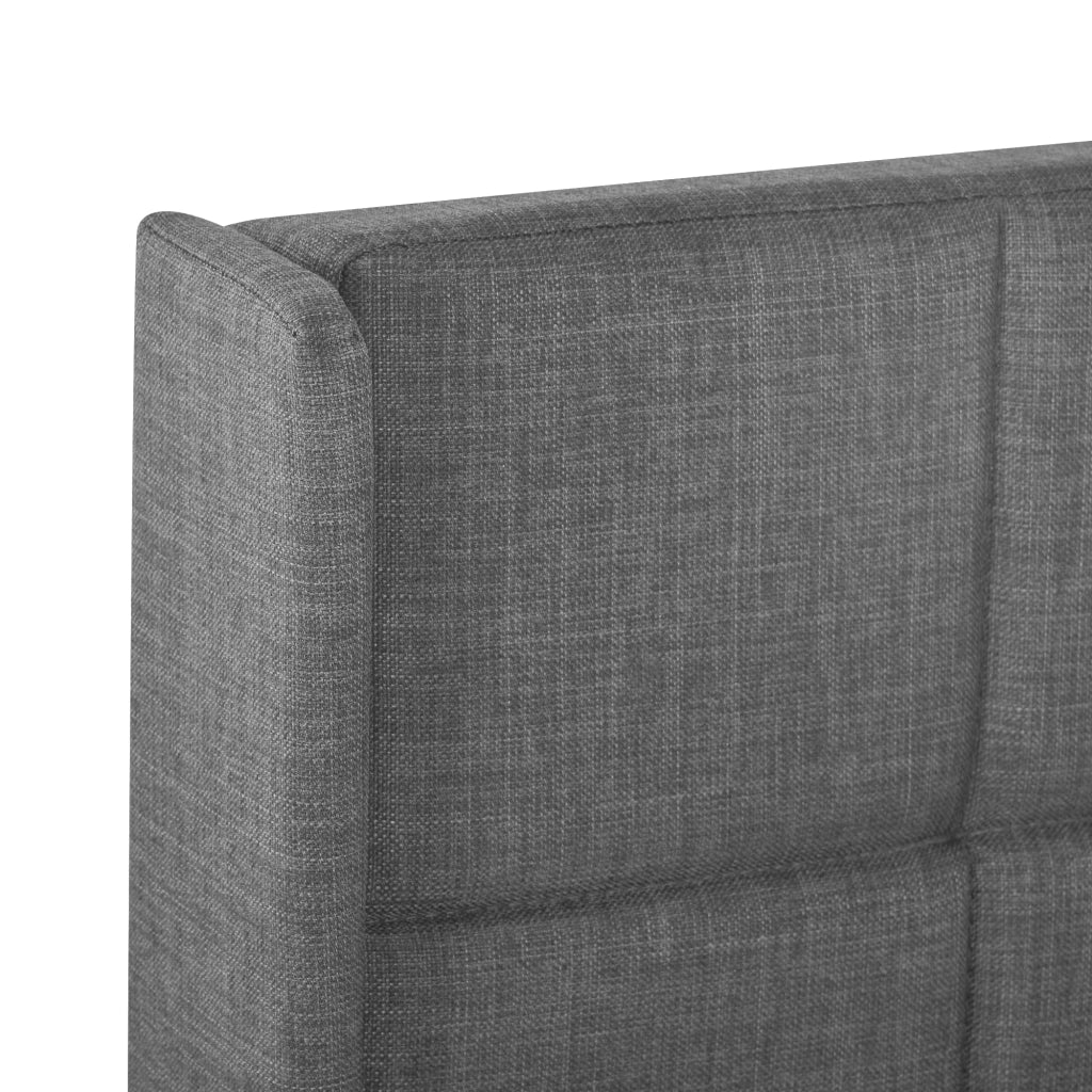 LETTO Imbottito 90x200 cm Lino Grigio con rete a doghe