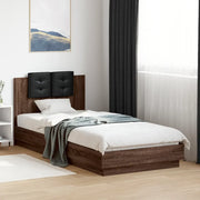 Giroletto con Testiera e LED Rovere Marrone 90x200 cm 3210037