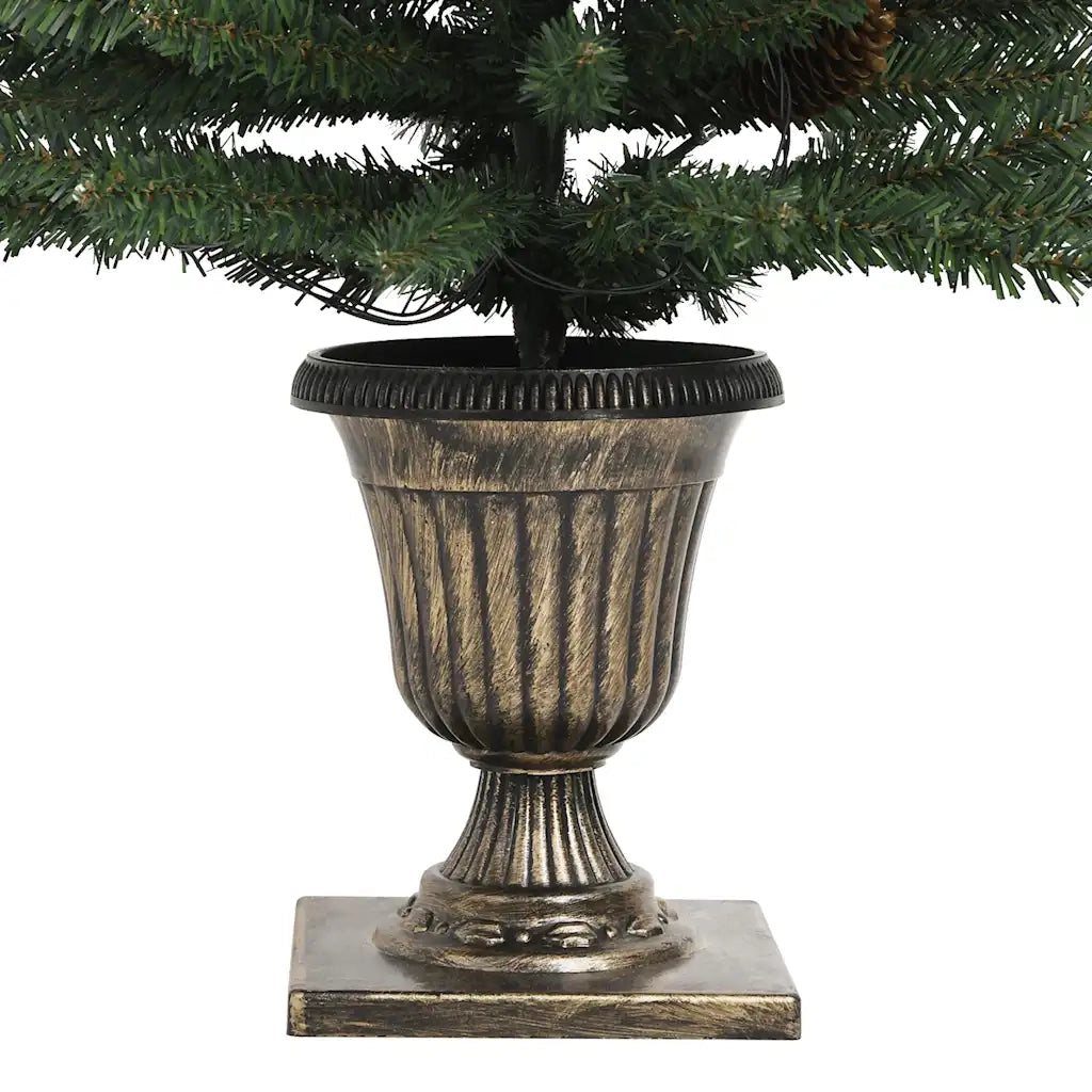 Alberi di Natale Artificiali 2 pz con Corona, Ghirlanda e LED cod mxl 21027