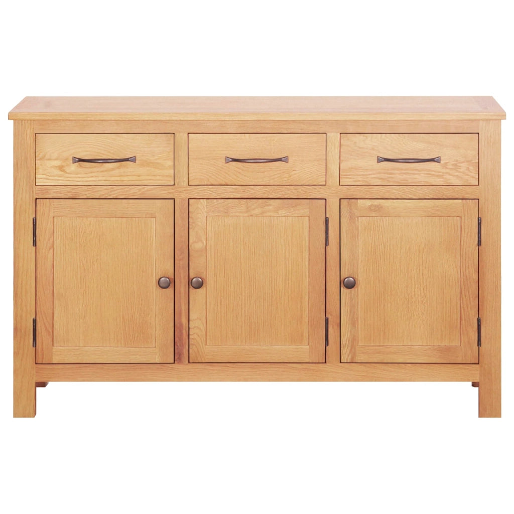vidaXL Credenza Marrone 112 x 33.5 x 70 cm Legno di quercia massiccio