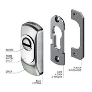DEFENDER SG15 DISEC  FORO SAGOM. MM 70X30 INOX SATINATO H.MM 7/12