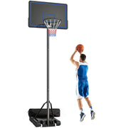 Panier da Basket Regolabile in Altezza ¨C zephmum ¨C 1.35-3.05m Blu con Ruote e Base