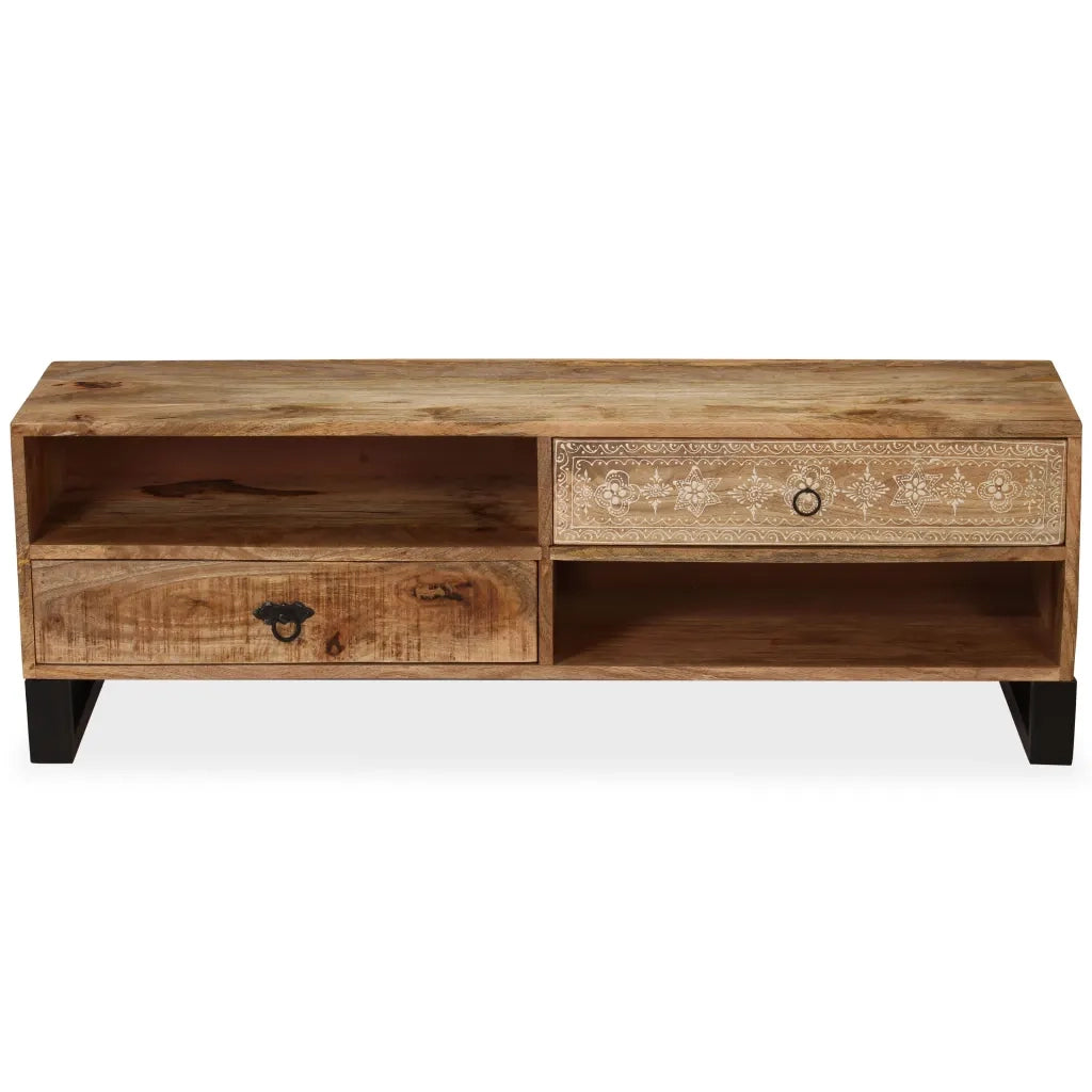 Mobile Porta TV in Legno Massello di Mango 120x30x40 cm 244940