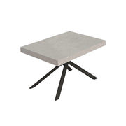 Tavolo da pranzo Allungabile - NIKET Telaio: Antracite, Colore: Cashmere, Dimensioni: 120x80/204