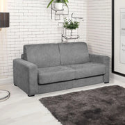 Divano letto 3 posti Kriog nabuk Maryanne32 colore grigio cenere scuro 197x96x90h