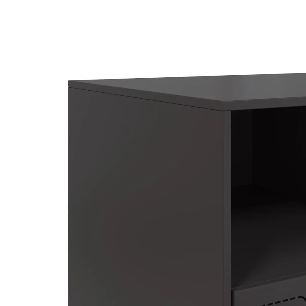 Mobile TV Nero 99x39x44 cm in Acciaio 841733