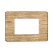 Placca Slim Sottile 3P Serie Moon Colore Legno Scuro Compatibile Con Bticino Axolute Air
