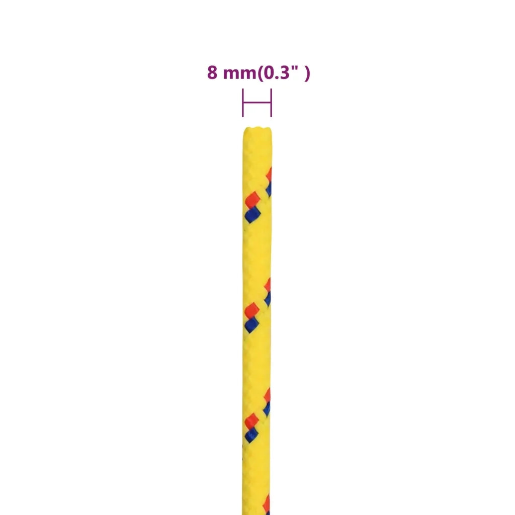 Corda Nautica Gialla 8 mm 25 m in Polipropilene