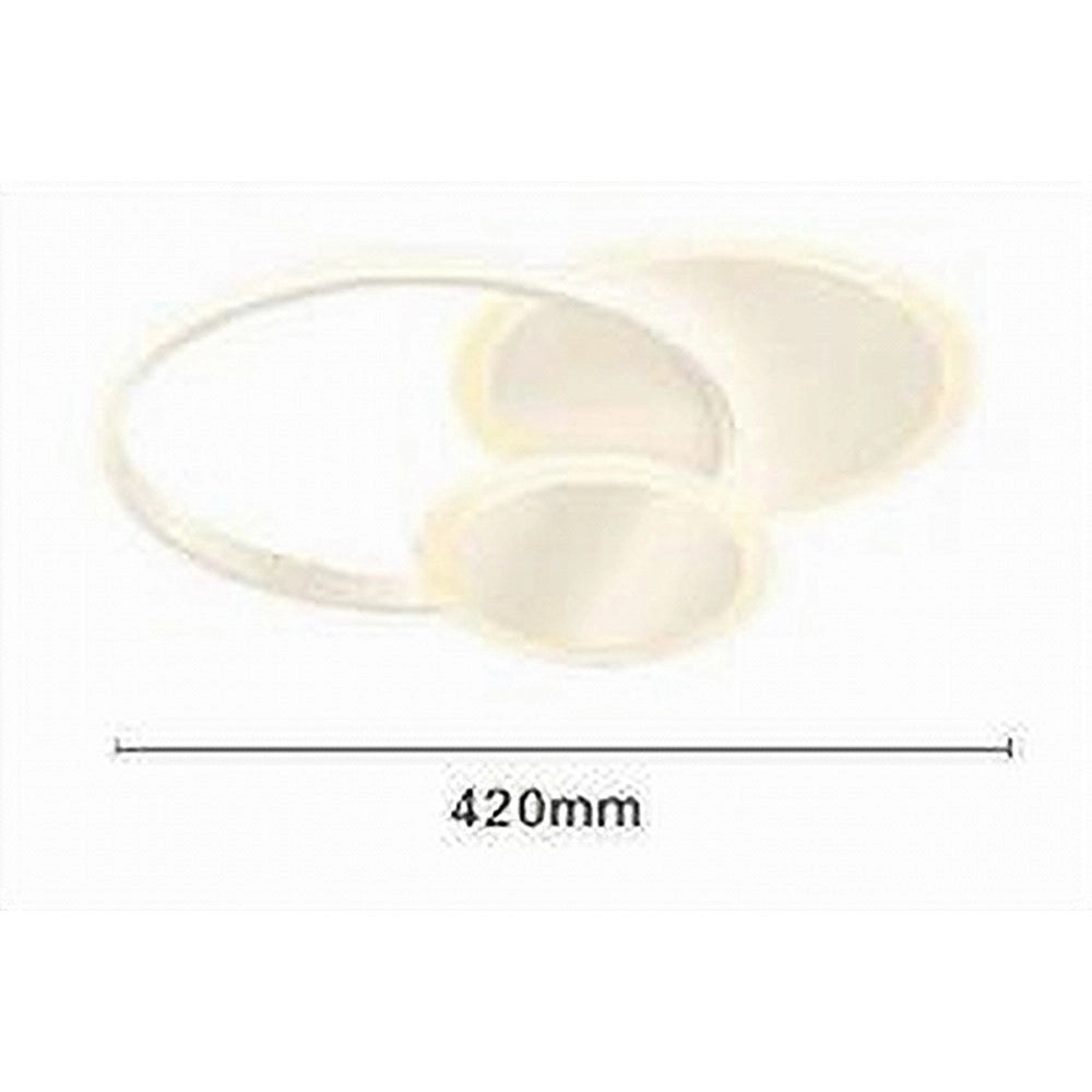 Trade Shop - Plafoniera Luce Fredda Led Cerchi 38w Lampadario A Soffitto Bianco Moderno 50026 -