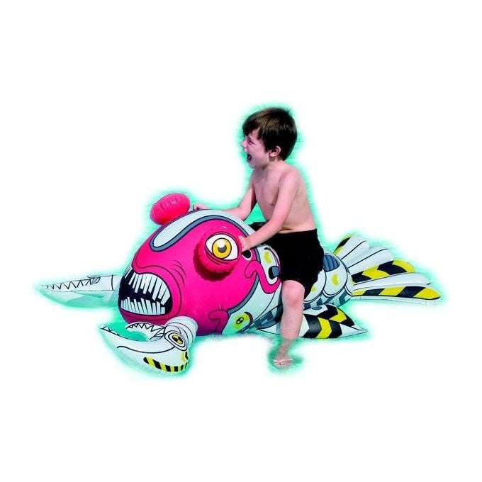 Bestway 41086 Aragosta Combact Gonfiabile Cavalcabile per Piscina e Mare 155x86 cm portata 45 Kg eta' 3+