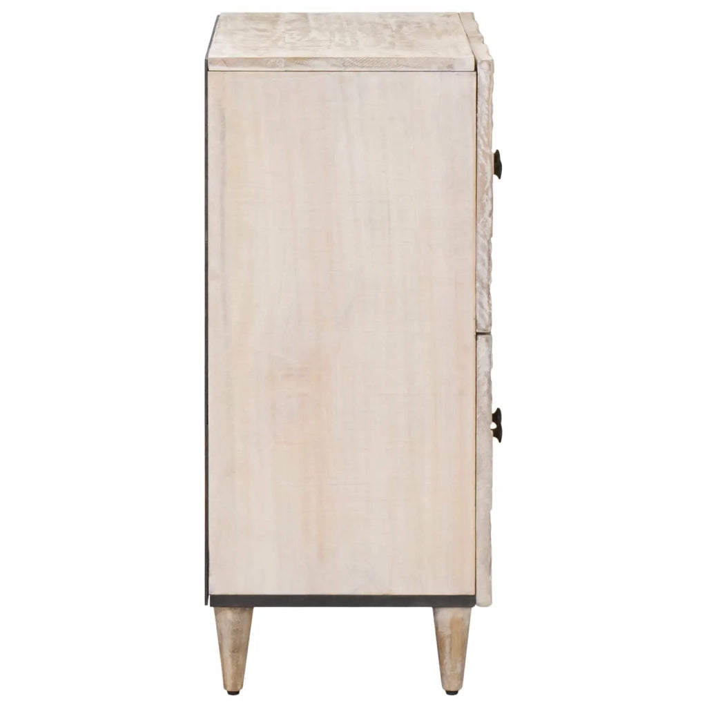 Credenza Bianco 60 x 33,5 x 75 cm Legno di mango massello 4018394