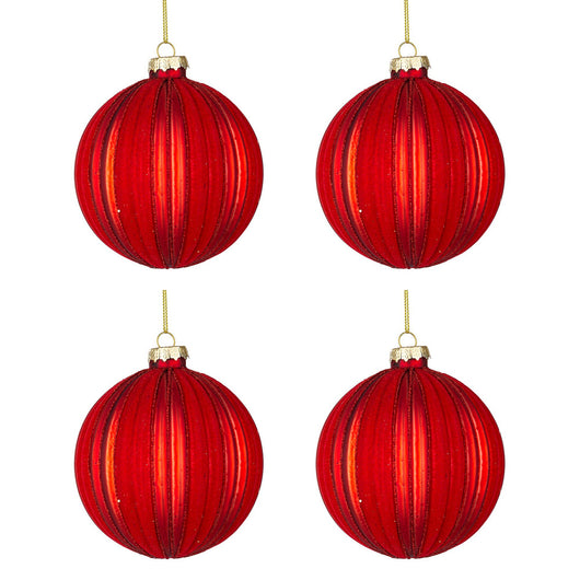 Palline di Natale in Vetro Rosse Clio Diametro: 100 mm