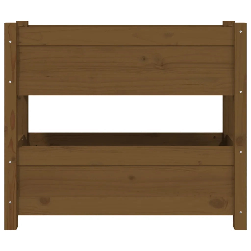 Fioriera Marrone Ambra 77x25x66 cm in Legno Massello di Pino 823944