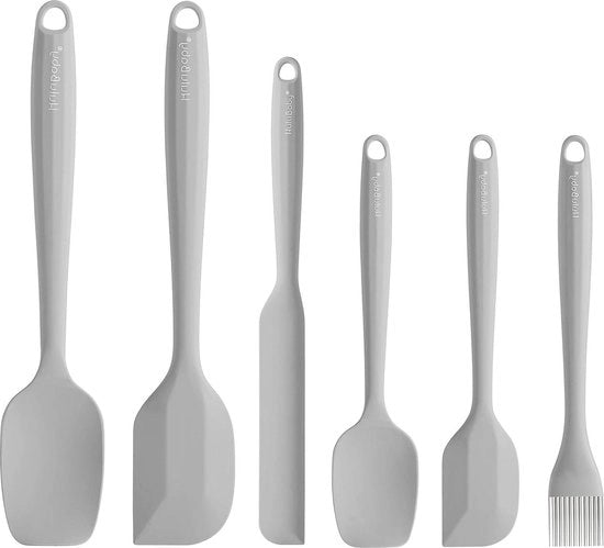 Set di Spatole in Silicone - Resistente al Fuoco fino a 900 °F - Grigio