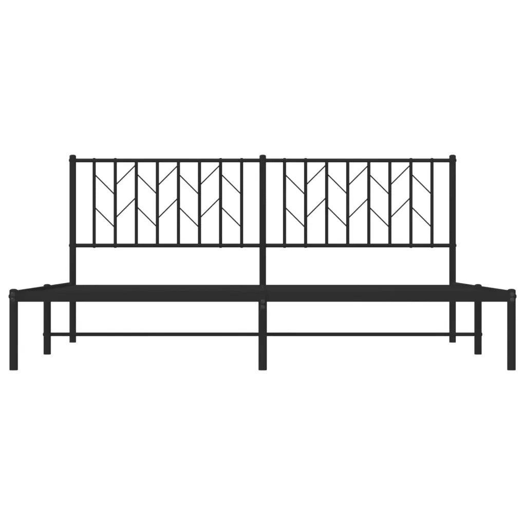 Giroletto con Testiera in Metallo Nero 183x213 cm 374442