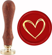 Suggello di Cera Stampa 30mm Matrimonio Sigillatura Rimovibile Acciaio Maniglia in Legno per Inviti Carte e Confezioni di Regalo