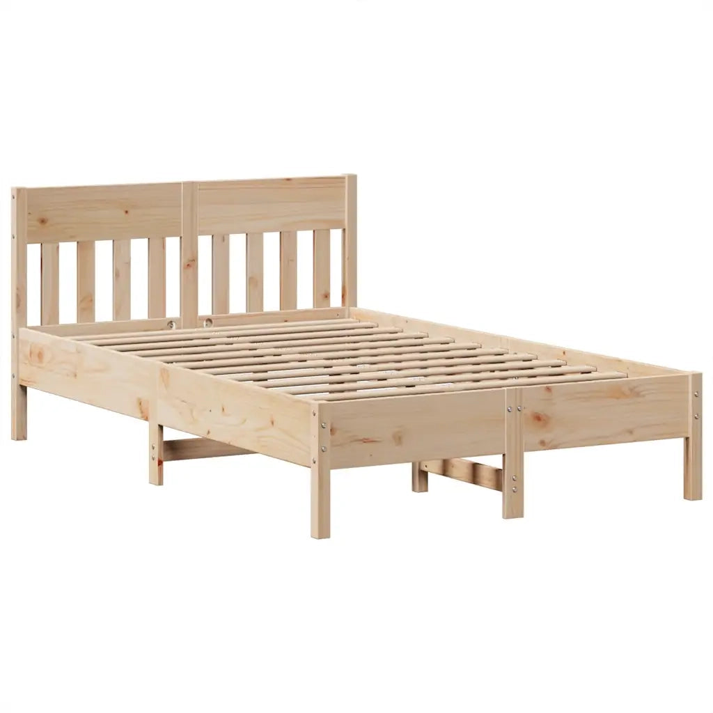 Letto senza Materasso 135x190 cm in Legno Massello di Pino 3323275