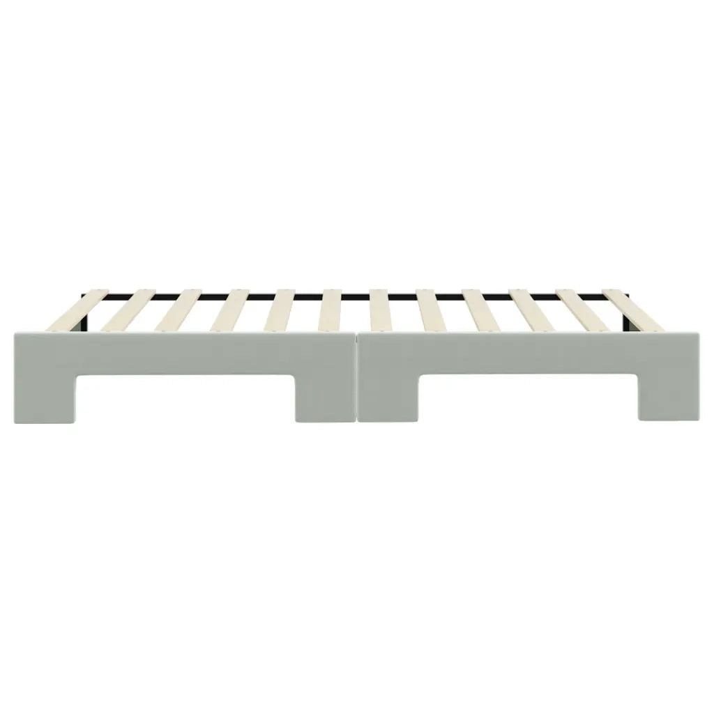 Divano Letto con Letto Estraibile-Sofa Letto-Daybed Grigio Chiaro 100x200 Velluto 582019