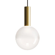 Zafferano Lampada a sospensione Sfera LED 8W 3000K Oro e Vetro Borosilicato Soffiato a bocca, Dimmerabile TRIAC, Altezza totale 328 cm, IP40