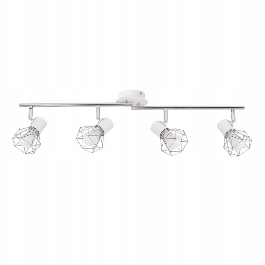 ZMH Faretto da soffitto bianco retrò industriale metallo orientabili 350° attacco E14 soggiorno cameretta