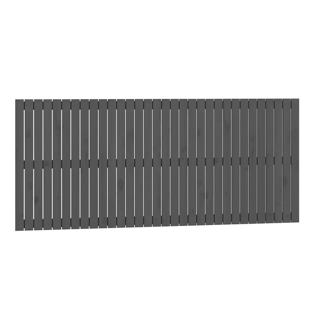 Testiera da Parete Grigia 204x3x90 cm in Legno Massello di Pinocod mxl 79754