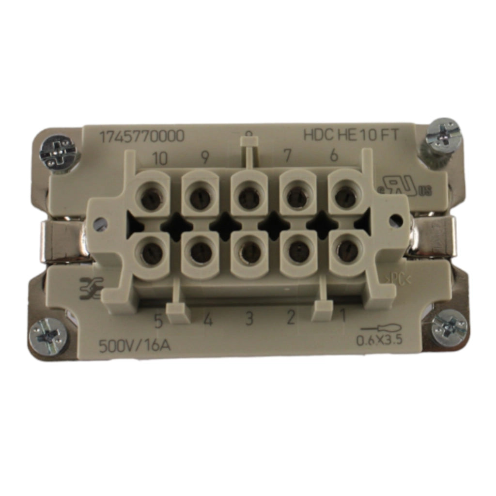 Inserto femmina 10 poli a vite 500V 16A Weidmuller