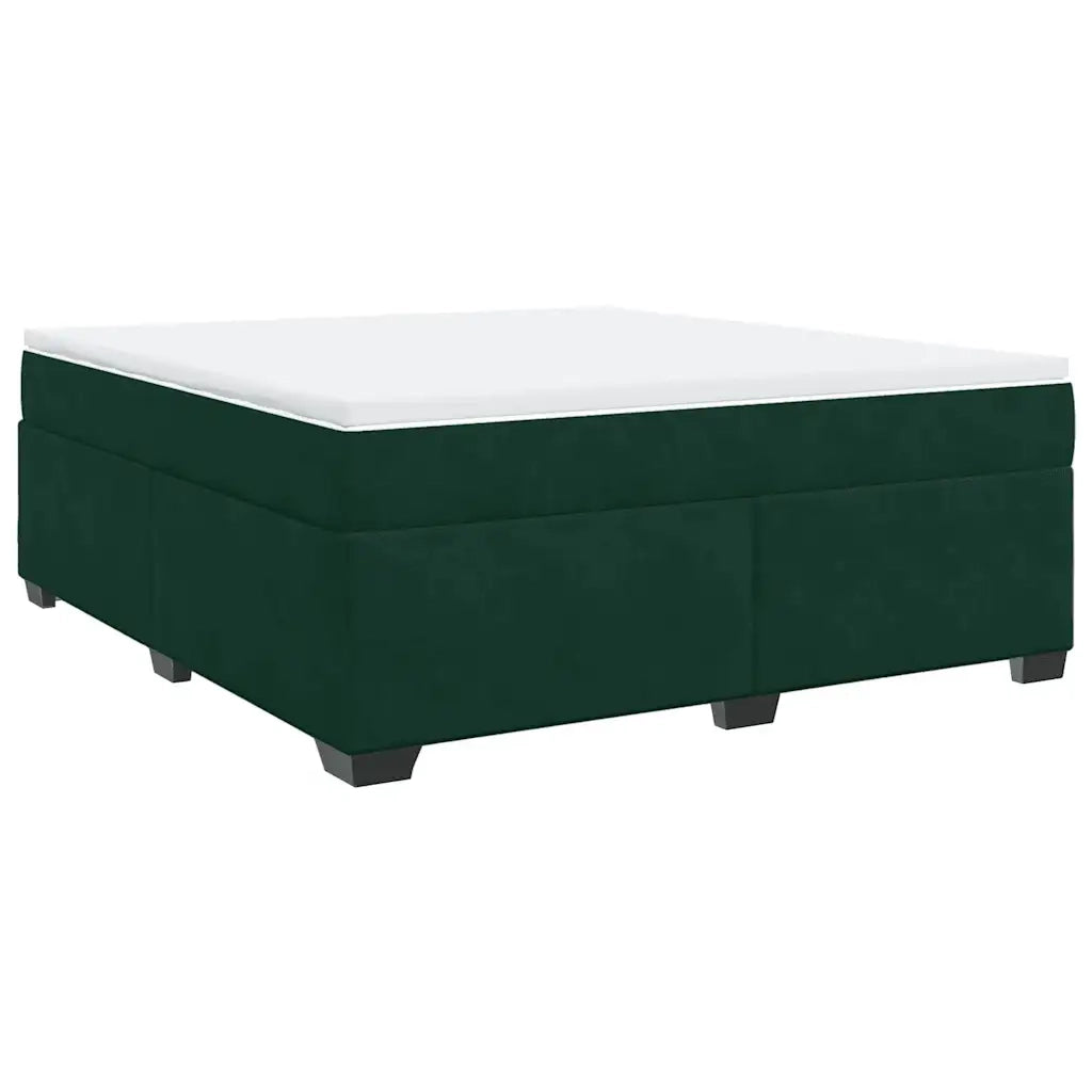 Giroletto a Molle con Materasso Verde Scuro 180x200 cm Velluto 3285302