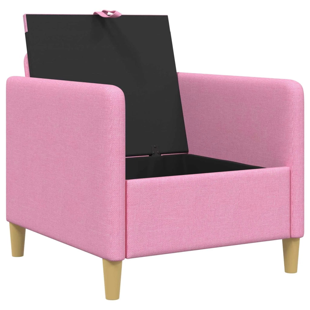 Divano con Storage Rosa 72 x 78 x 87 cm Poliestere 42036875