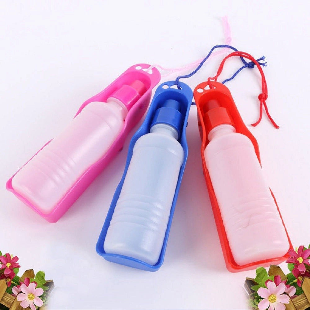 Trade Shop - Beverino Borraccia Ciotola Acqua Per Cani Animali Da Viaggio 250ml Portatile -