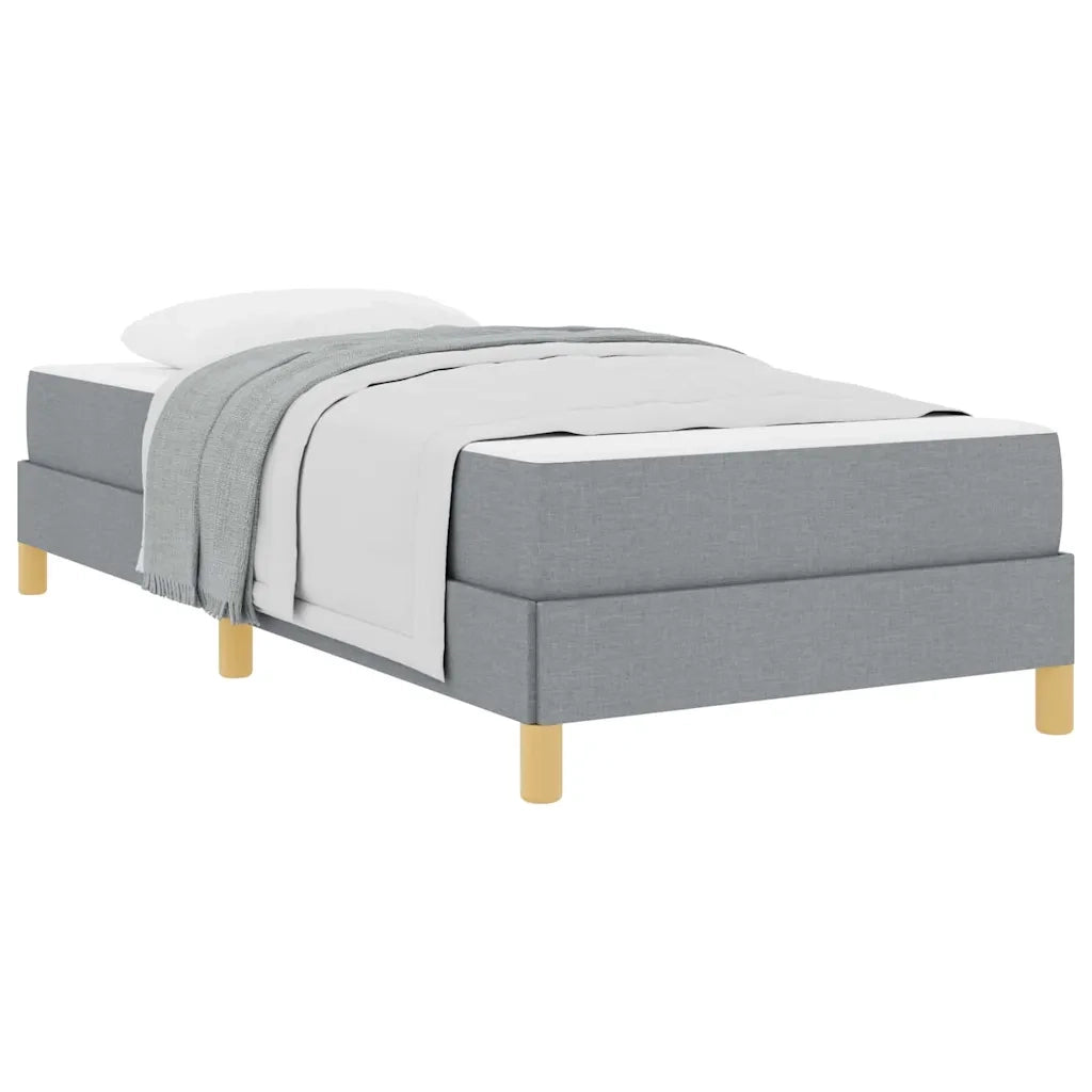 vidaXL Letto a molle Grigio chiaro e marrone 90 x 200 cm