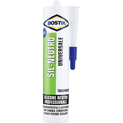 SILICONE NEUTRO SIL BOSTIK - TRASPARENTE ML 300- 12 pezzi