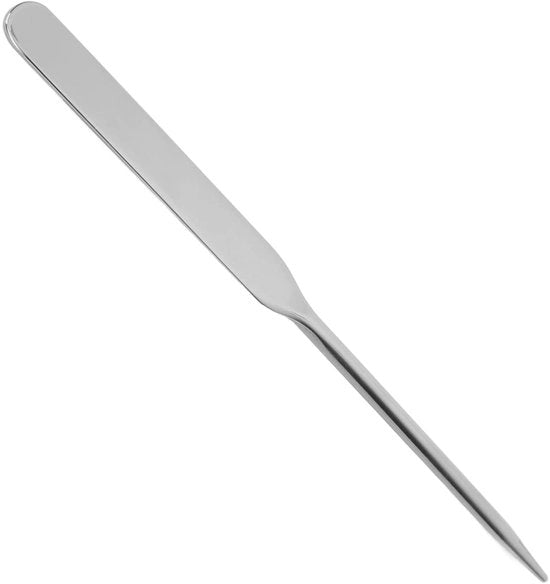 Spatola Professionale per Trucco - Acciaio Inossidabile - Design Portatile - Testa Inclinata e Molle - Ideale per Fondotinta Liquida - Utile per Estetisti - Spatola per Cosmetica