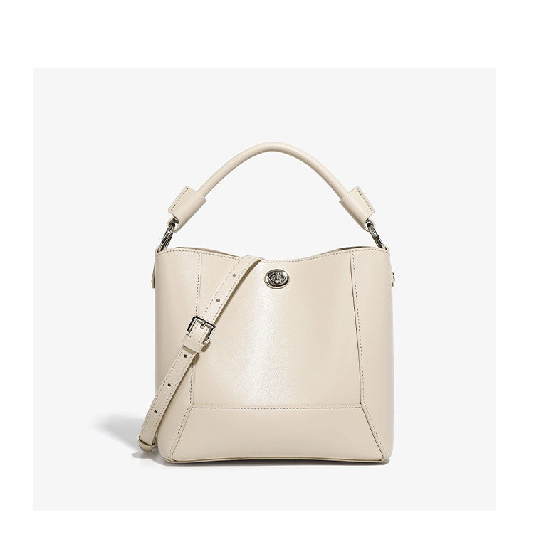 Borsa tote da donna in vera pelle, ideale per viaggi e viaggi, colore bianco.