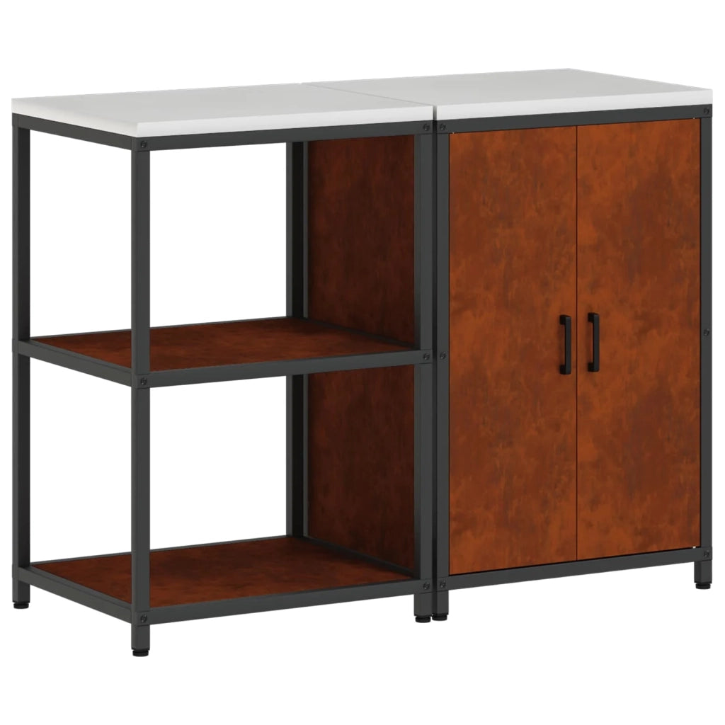Set di Stoccaggio per Cucina con lo scaffale 2 pcs Ruggine 3392693