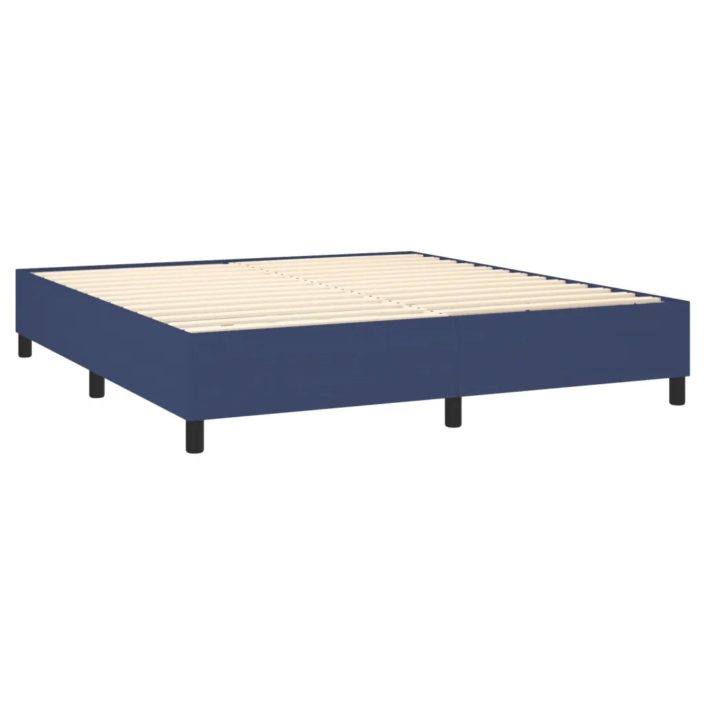 Letto a Molle con Materasso e LED Blu 160x200 cm in Tessuto cod mxl 35760