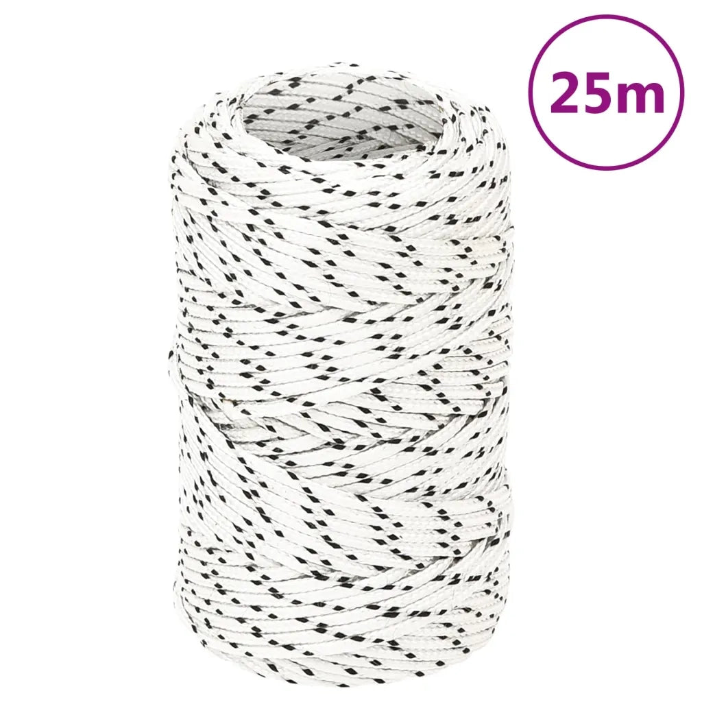 Corda Intrecciata per Barca Bianca 2mm x 25m Poliestere  cod mxl 41891
