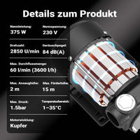 Pompa autoadescante diesel & gasolio 230V 60l/min per trasferimento liquido