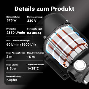 Pompa autoadescante diesel & gasolio 230V 60l/min per trasferimento liquido