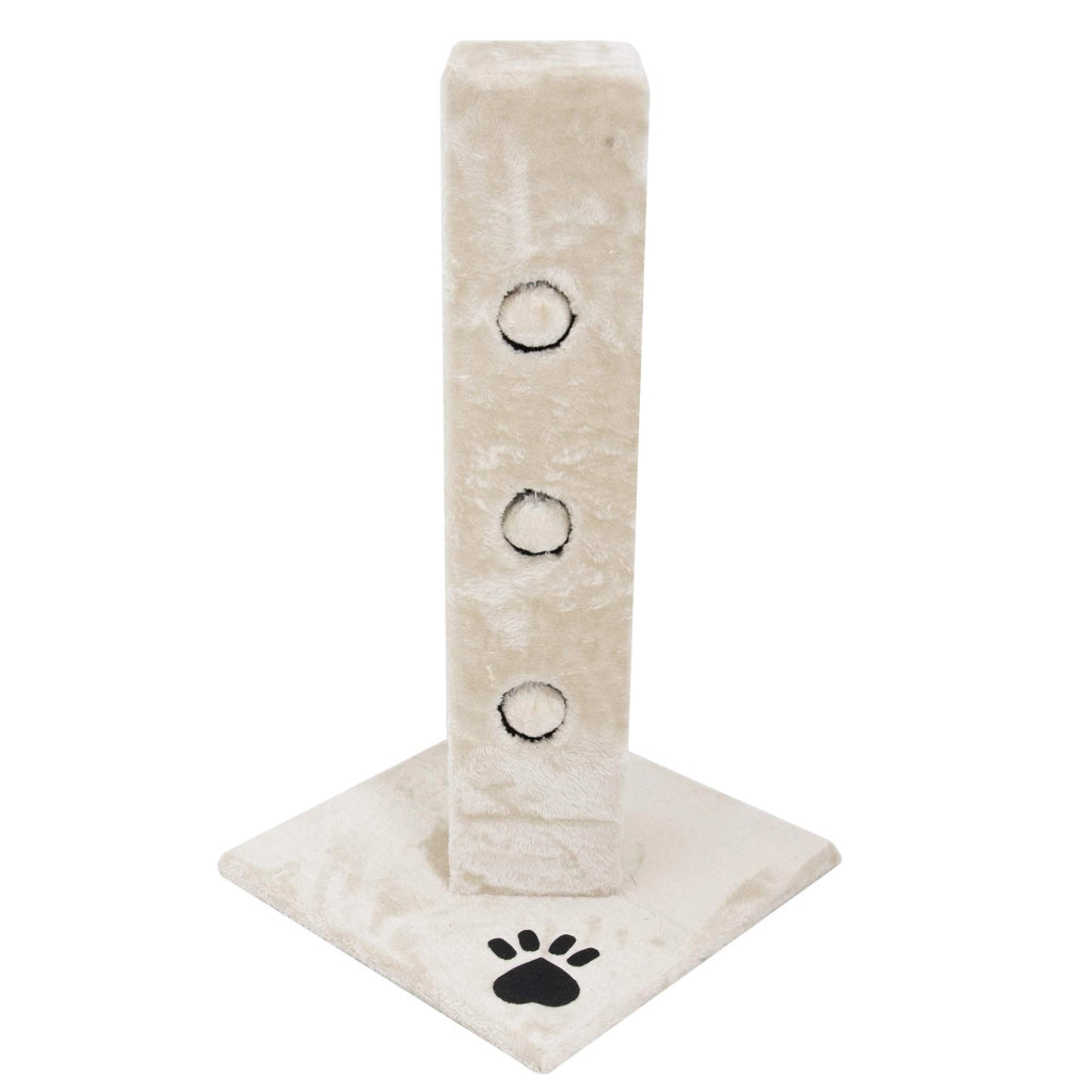 Albero per Gatto con Graffiatoio Cuccia Giocattolo Gatti Parco Giochi Tiragraffi in Sisal Naturale 80 x 45 x 45 cm (Colore Beige Dixie 30085)